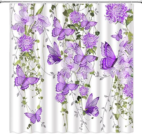 purple butterfly shower curtain|butterfly shower curtain hooks walmart.